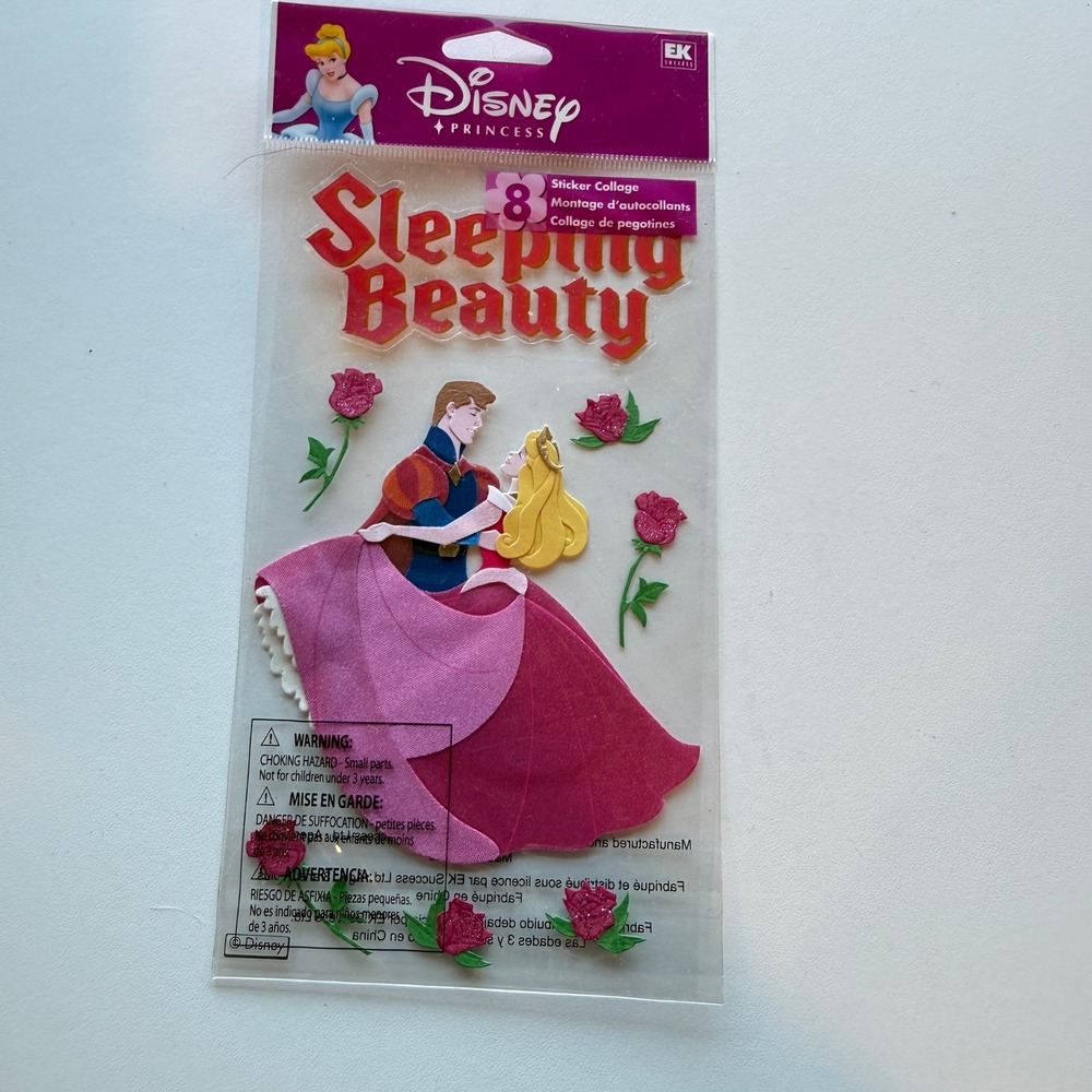 Disney Princess Sleeping Beauty Aurora Prince Phillip Sticker Collage EK Success